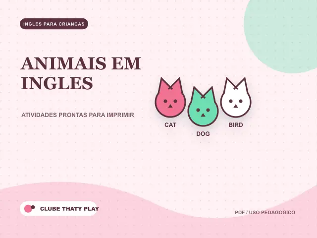 Capa do recurso Animais em ingles